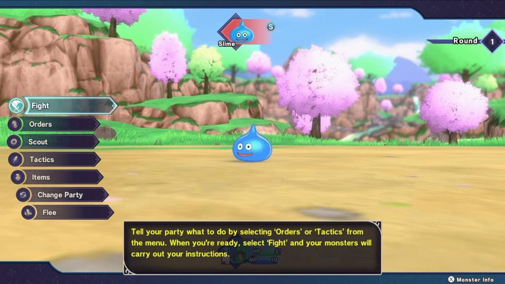 Imagem de batalha em Dragon Quest Monsters: The Dark Prince