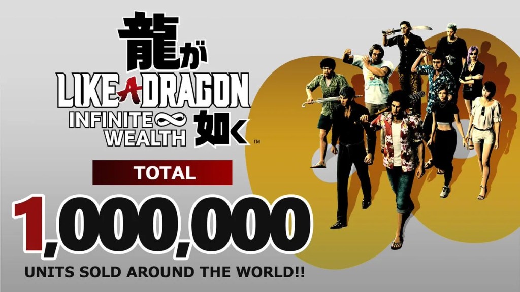 Like a Dragon: Infinite Wealth envia mais de um milhão de unidade às&nbsp;lojas