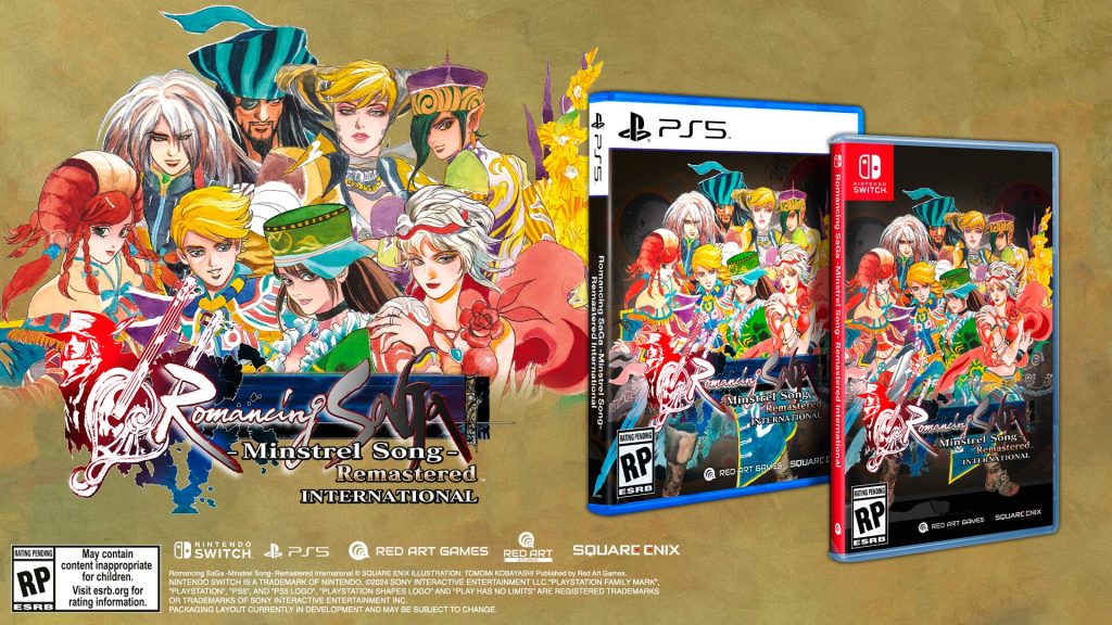 Romancing SaGa: Minstrel Song Remastered International anunciado para PS5, PS4 e Switch