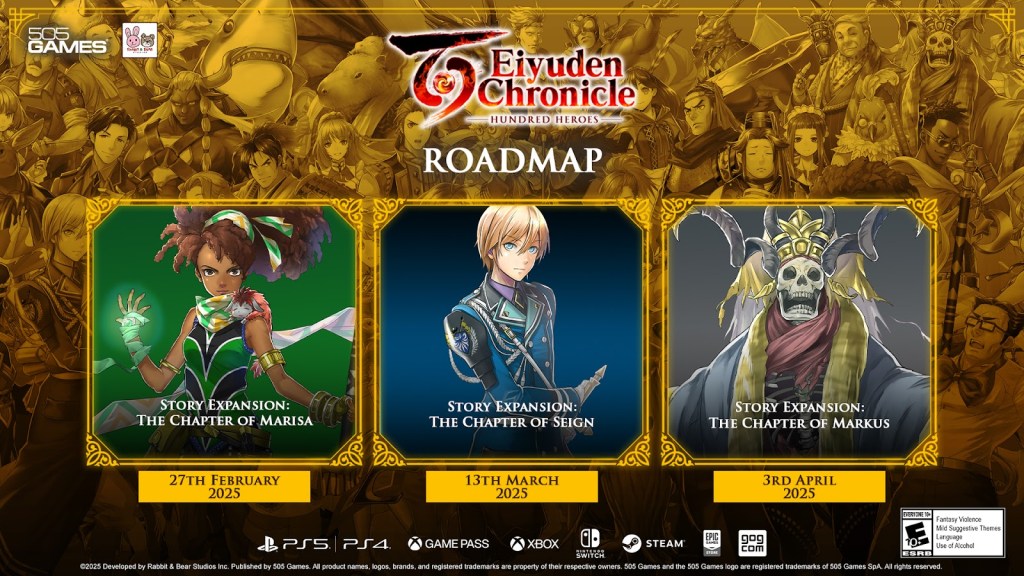 DLCs de história de Eiyuden Chronicle: Hundred Heroes serão lançados a partir de 27 de&nbsp;fevereiro