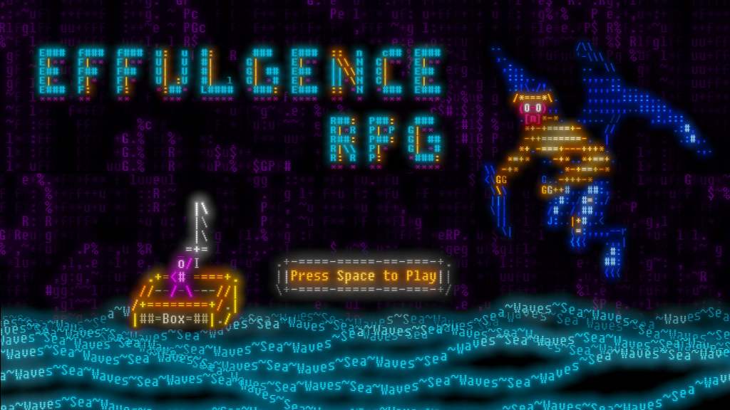 Desenvolvedor solo compartilha Effulgence RPG, um jogo feito a partir de símbolos de texto